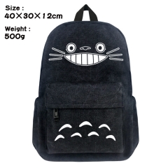My Neighbor Totoro Cartoon Bag Black Canvas Wholesale Anime Backpack Bags