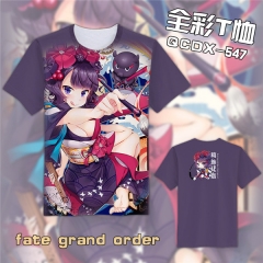 Fate Grand Order Cosplay Cartoon Print Anime Short Sleeves T Shirts