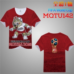 FIFA World Cup Cosplay Cartoon Print Anime Short Sleeves T Shirts