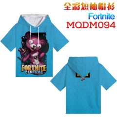 Fortnite Game Cosplay Print Anime Short Sleeves Hooded T Shirts