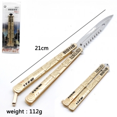 Fortnite Game Cosplay Prop Gold Anime Alloy Knife Weapon