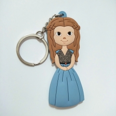 Game Of Thrones Double Sided Anime Soft PVC Keychain Kawaii Pendant
