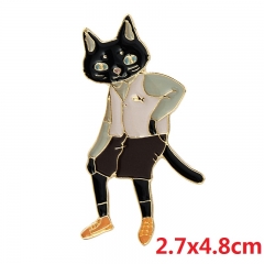 Cartoon Mr Cat Model Fashion Badge Pin Anime Decoration Alloy Brooch