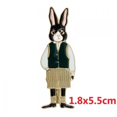 Cartoon Mr Rabbit Model Fashion Badge Pin Anime Decoration Alloy Brooch
