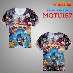 Dragon Ball Z Cosplay Cartoon Print Anime Short Sleeves T Shirts