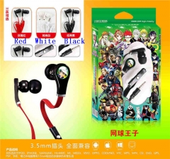 3 Colors The Prince of Tennis Cartoon 3.5mm Anime Headphone for Mobile Phone