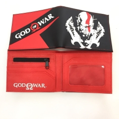 God of War Wallets PU Leather Coin Purse Zipper Bifold Anime Wallet