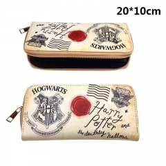 Harry Potter Anime Cartoon PU Wallet Zipper Long Coin Purse