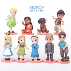 9pcs/set Disney Cartoon Collection Toys Statue Anime PVC Figure 5-8cm