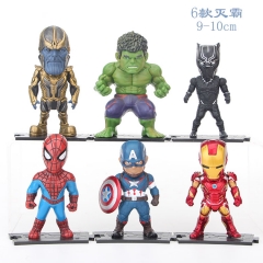 6pcs/set The Avengers Collection Toys Statue Anime PVC Figure 9-10cm