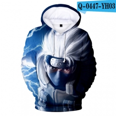 Naruto Cosplay 3D Loose Hoodies Winter Long Sleeves Hoded Digital Print Sweatshirt