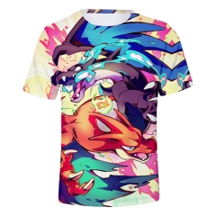 2018 Pokemon Soft T shirts Colorful Cosplay T shirt Short Sleeves Tshirts