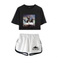 Fortnite Game Fashion Girls Short Suit Summer Soft Sports T shirts