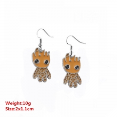 Guardians of the Galaxy Groot Fashion Earrings Colorful Decoration Anime Earrings