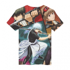 New Arrivals Anime Cartoon Gintama 3D Loose T shirts Fashion Short Sleeves Tshirts