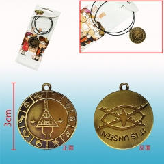 Gravity Falls Cosplay Cartoon Two Sides Pendant Anime Necklace