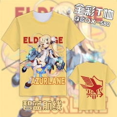 Azur Lane Japanese Game Cosplay  Tshirts Cartoon Print Anime Short Sleeves T Shirts
