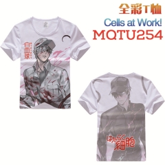 Cells at Work Cosplay Cartoon Print Anime Short Sleeves Style T Shirts