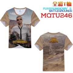 Playerunknown's Battlegrounds Cosplay Cartoon Print Anime Short Sleeves Style T Shirts