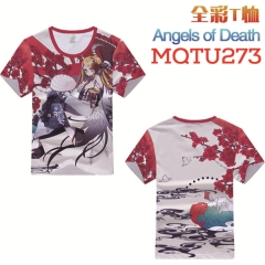 Angels of Death Cosplay Cartoon Print Anime Short Sleeves Style Round Neck Comfortable T Shirts