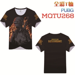 Popular Playerunknown's Battlegrounds Cosplay Cartoon Print Anime Short Sleeves Style Round Neck Comfortable T Shirts