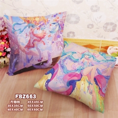 Japanese Vocaloid Hatsune Miku Cartoon Pillow Square Stuffed Bolster