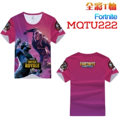 Fortnite Game Cosplay Cartoon Print Anime Short Sleeves Style Round Neck Comfortable T Shirts
