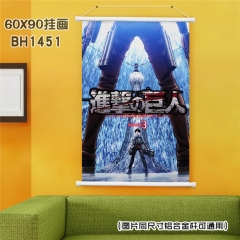 Japanese Cartoon Attack On Titan Fancy Wallscrolls Decoration Painting