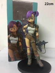 Dragon Ball Z Buruma Purple Hair Cartoon Model Toy Statue Anime PVC Action Figures 22cm