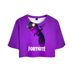 Popular Game Fortnite 3D T shirts Short Girls T shirt Summer Bare Midriff