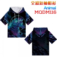 2018 Fashion Cosplay Cartoon Print Anime Short Sleeves Style Round Neck With Hat T Shirts