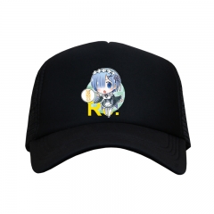 Fashion Re:Zero kara Hajimeru Isekai Seikatsu Rem Cartoon Hat Wholesale Adjust Anime Baseball Cap