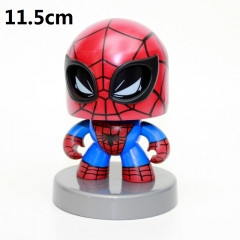 Spider Man Can Change Face Cartoon Model Toys Statue Q-version Anime PVC Figure 11.5cm