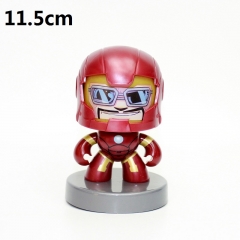 Iron Man Can Change Face Cartoon Model Toys Statue Q-version Anime PVC Figure 11.5cm