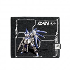 Gundam Black Short Wallet PU Leather Bifold Wallets Women Coin Purse