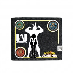 Boku No Hero Academia/My Hero Academia Black Short Wallet PU Leather Bifold Wallets Women Coin Purse