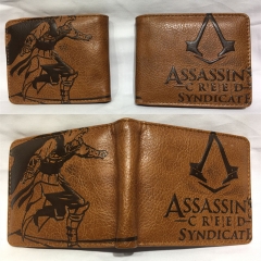 Assassin's Creed Cosplay Hot Cartoon PU Anime Wallet Bifold Coin Purse