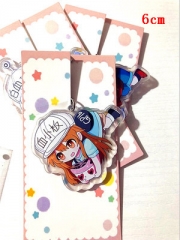 6cm Cells at Work Cosplay Q Version Cartoon Acrylic Anime Keychain