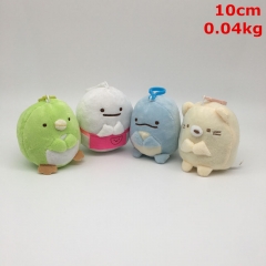 San-x Sumikko Cosplay Japanese Cartoon For Kids Gift Doll Anime Plush Toy Pendant (4pcs/set)