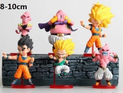 6pcs/set Dragon Ball Z Q-version Collection Model Toy Statue Anime PVC Figure 8-10cm