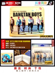 K-POP BTS Bulletproof Boy Scouts Cosplay Cartoon Purse Anime Folding Short Wallet