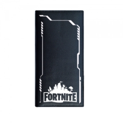 Fortnite Black Cosplay Hot Game Cartoon PU Anime Wallet Bifold Long Style Coin Purse