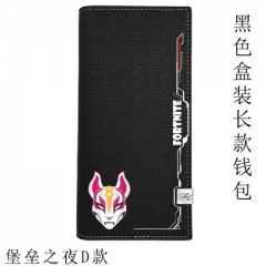 New Fortnite Cosplay Hot Game Cartoon PU Anime Wallet Bifold Long Style Coin Purse