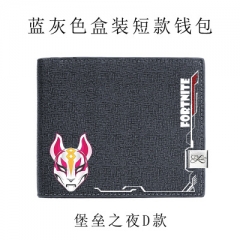 Fortnite Cosplay Hot Game Cartoon PU Anime Wallet Bifold Short Style Coin Purse