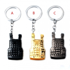 3Colors Playerunknown's Battlegrounds Vest Design Cosplay Game Pendant Alloy Anime Keychain