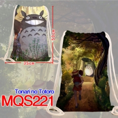My Neighbor Totoro Cosplay Cartoon Canvas Bag Fashion Shoulder Anime Drawstring Pocket Bag