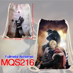 Fullmetal Alchemist Anime Canvas Bag Fashion Shoulder Drawstring Pocket Bag