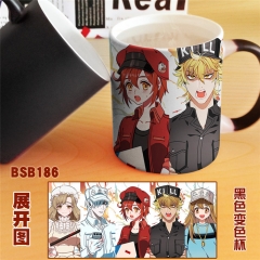 Cells at Work Cartoon Colorful Cup Coffee Mug Cups Will Change Color Anime Cup