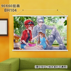 Cells at Work Game Fancy Wallscrolls Decoration Anime Painting
