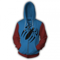 Marvel Super Hero Spider Man 3D Cosplay Cartoon Hooded Fashion Long Sleeve Hoodie